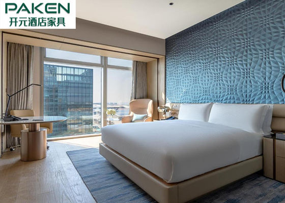 Weiche Polsterungs-Farbe Hilton Hotel Bedroom Sets Coordinatings, die Schlafzimmer-Wand-Dekoration blockiert