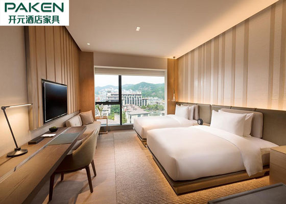 Hilton Hotel Bedroom Furnitures Leisure fünf Stern-Hauptreihen-/Doppelzimmer-Reihen-im amerikanischen Stil Polsterung